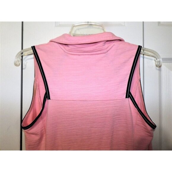 T by Talbots XS Pink Sleeveless Collared Dress Navy Trim - Picture 6 of 6